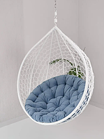 Подушка для одноместного подвесного кресла серо-голубая 120х120х10см