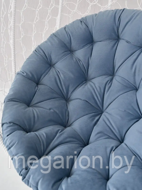 Подушка для одноместного подвесного кресла серо-голубая 120х120х10см - фото 6 - id-p201795264