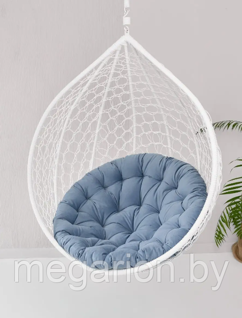 Подушка для одноместного подвесного кресла серо-голубая 120х120х10см - фото 3 - id-p201795264