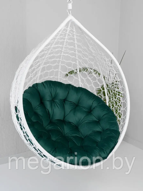 Подушка для одноместного подвесного кресла изумрудно-зеленый 120х120х10см