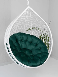 Подушка для одноместного подвесного кресла изумрудно-зеленый 120х120х10см