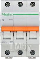 Автоматический выключатель Домовой ВА63 3П 6A C 4,5 кА Schneider Electric 11221