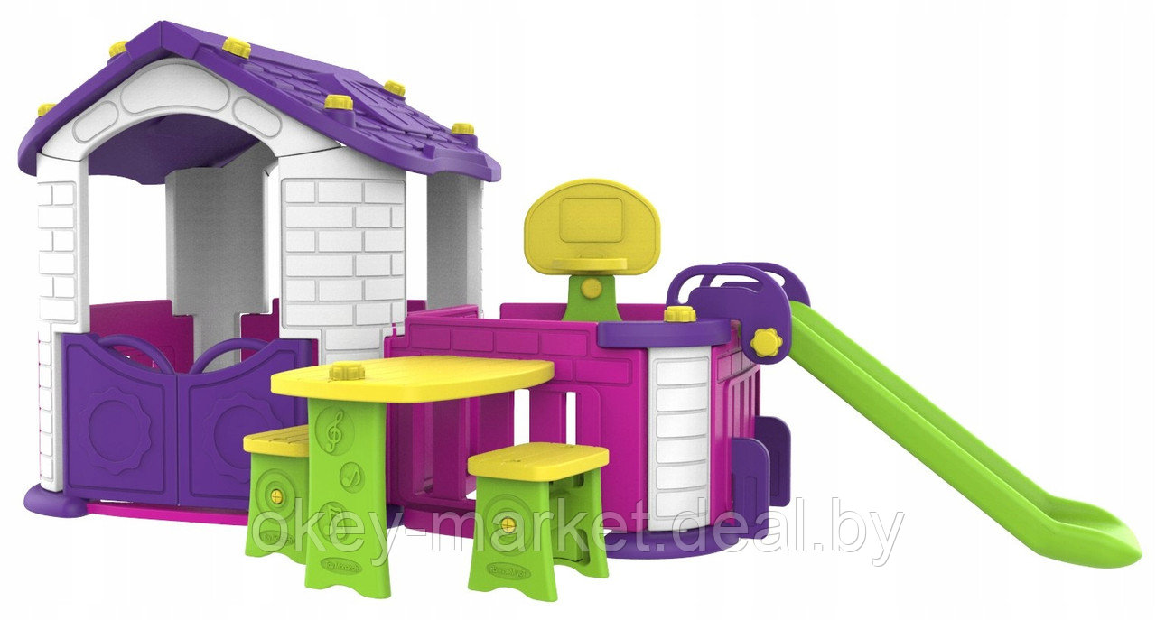 Детский игровой комплекс Baby Maxi Домик с горкой и столиком - фото 8 - id-p224869503