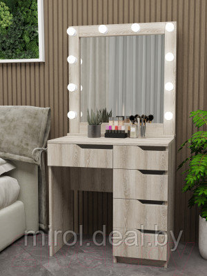 Туалетный столик с зеркалом Мир Мебели SV-26S с подсветкой - фото 2 - id-p224884875