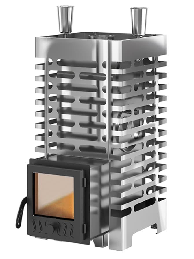 Печь для бани Везувий ASTON 20 INOX стекло
