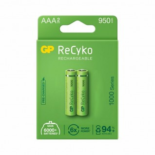 Аккумулятор GP  AAA RECYKO 950 mAh  (2 шт.)