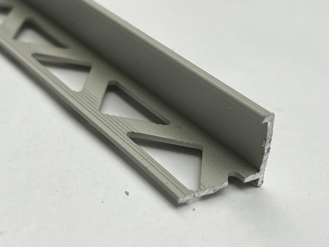 Уголок для плитки L-образный из алюминия с упором 10мм платина 270 см