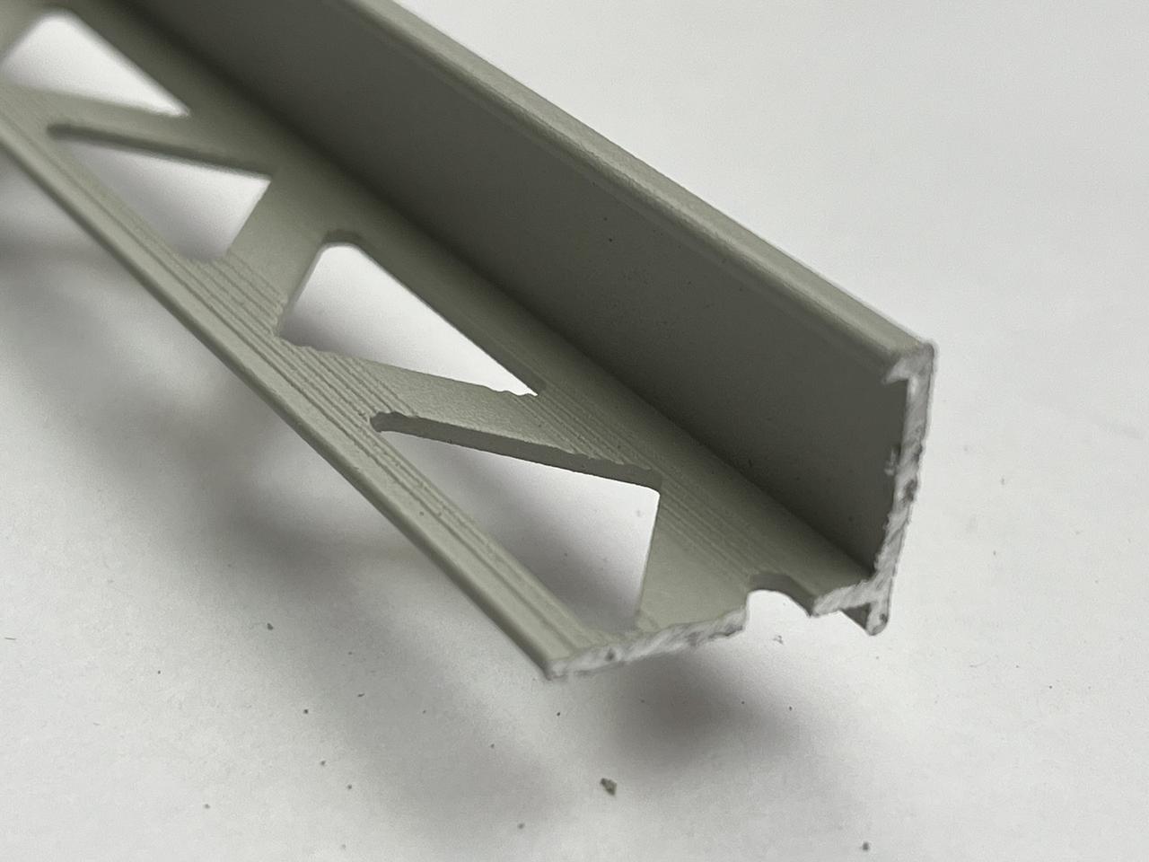 Уголок для плитки L-образный из алюминия с упором 10мм платина 270 см - фото 5 - id-p224892858