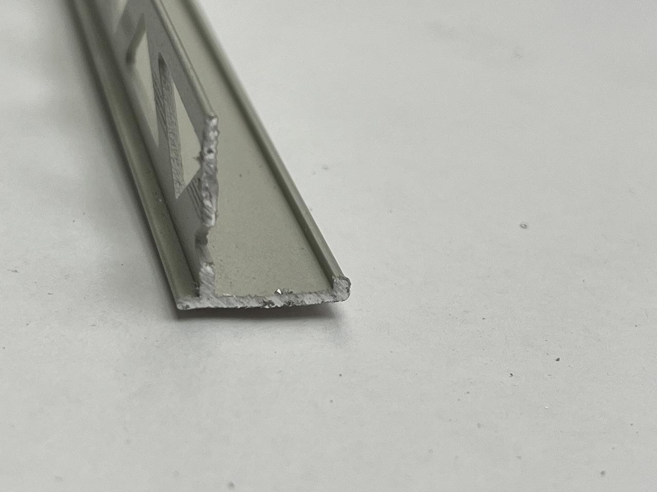 Уголок для плитки L-образный из алюминия с упором 10мм платина 270 см - фото 8 - id-p224892858