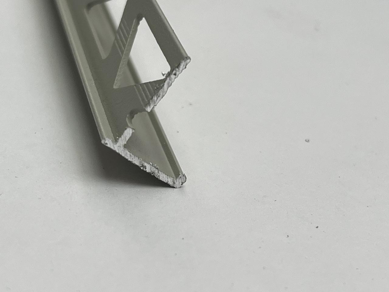 Уголок для плитки L-образный из алюминия с упором 10мм платина 270 см - фото 6 - id-p224892858