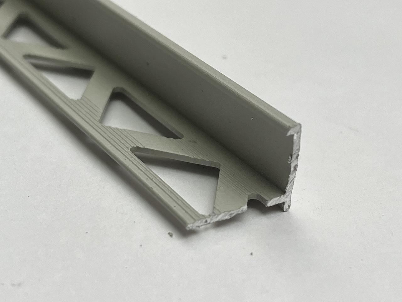Уголок для плитки L-образный из алюминия с упором 10мм платина 270 см - фото 7 - id-p224892858