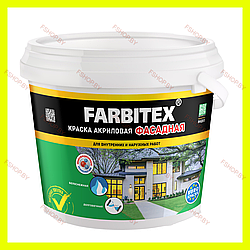 Краска акриловая фасадная Farbitex (Фарбитекс) - 3 кг, белая