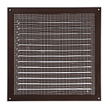 Решетка вентиляционная ZEIN Люкс РМ3030КР, 300 х 300 мм, с сеткой, металлическая, коричневая, фото 6