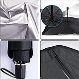Солнцезащитный зонт для лобового стекла автомобиля, светоотражающий, складной 60 х 125 см., фото 5