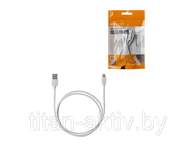 Дата-кабель, ДК 6, USB - Lightning, 1 м, белый, TDM - фото 1 - id-p224706641