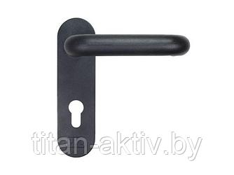 Ручка дверная MCL РН-7201П (КВ-125мм) черные с пружиной для технических дверей (УЗК)