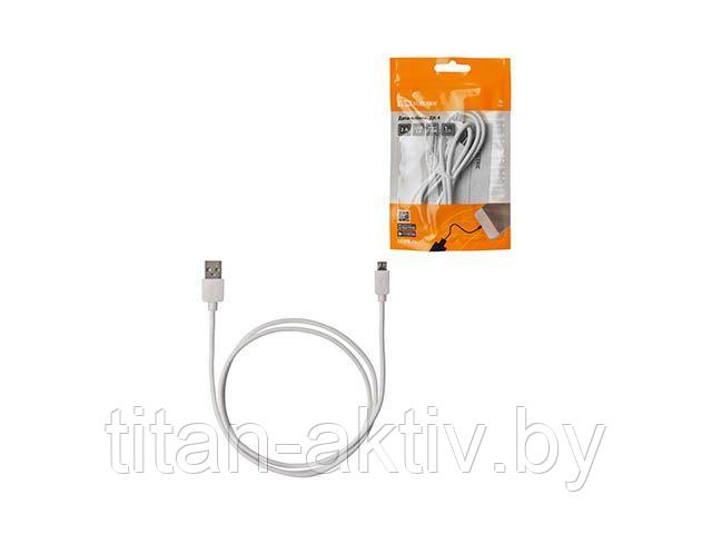 Дата-кабель, ДК 4, USB - micro USB, 1 м, белый, TDM - фото 1 - id-p224706660