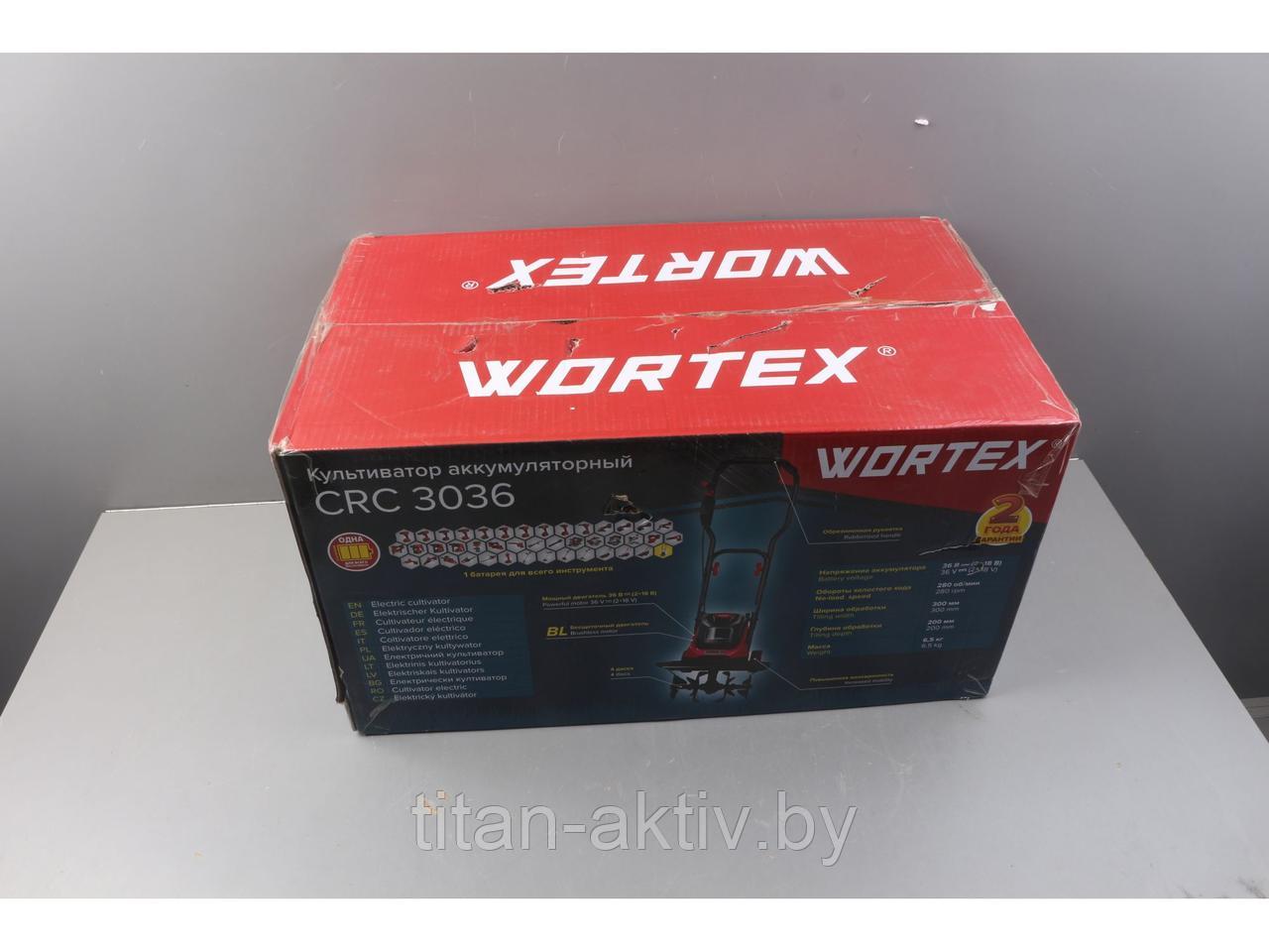 Культиватор аккумуляторный WORTEX CRC 3036 в кор. ALL1 SOLO БЕСЩЁТ.ДВИГ., 18В+18В, шир. 30 см, глу ( - фото 2 - id-p224898365