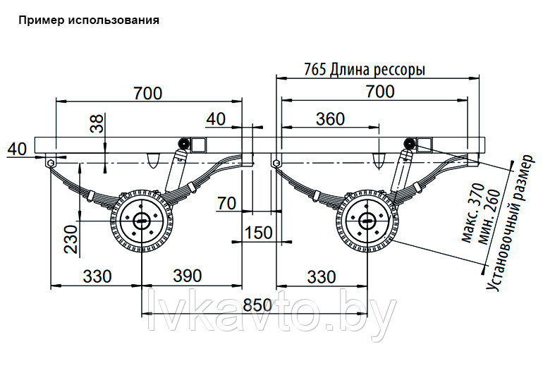 КОЛЕСНЫЕ ТОРМОЗА (ПАРА) ДЛЯ РЕССОРНОЙ ОСИ 1500 КГ, 112Х5 - фото 8 - id-p224899024