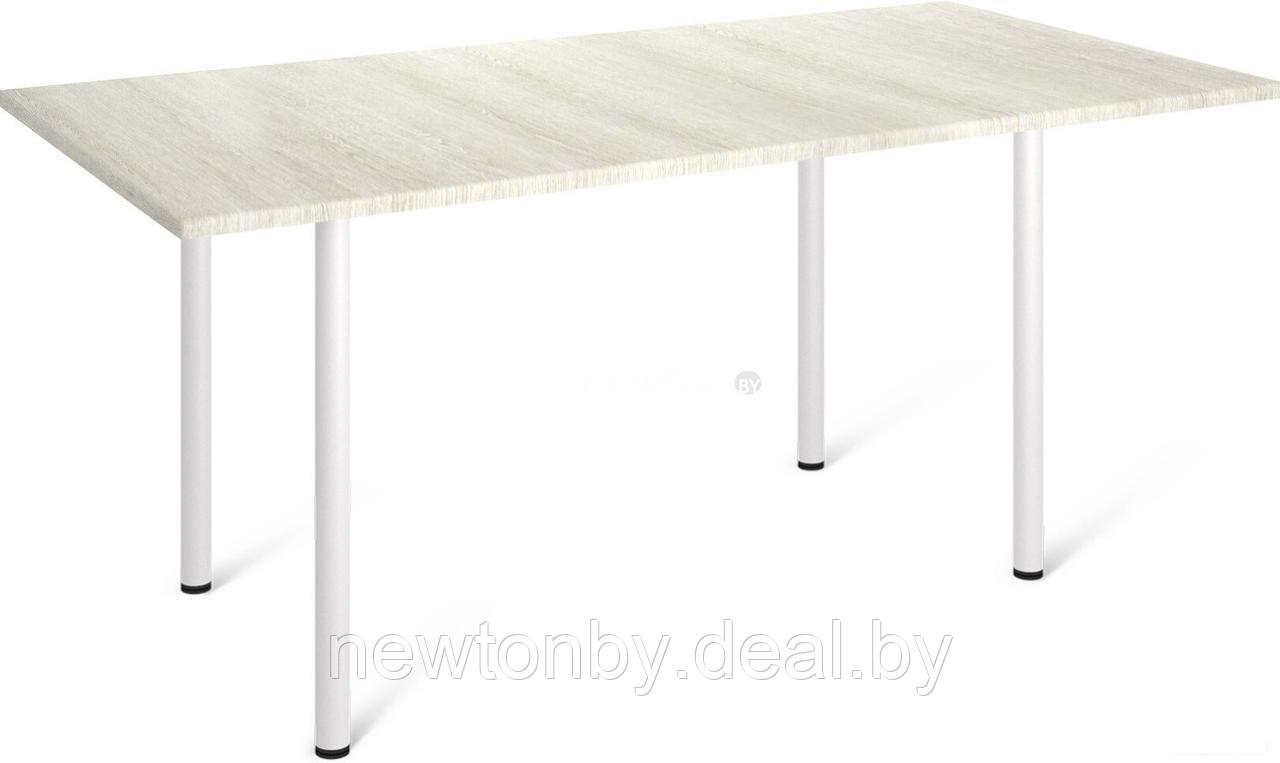Кухонный стол Sheffilton SHT-TU66/120/80 МДФ (белый / онтарио) - фото 1 - id-p224899323