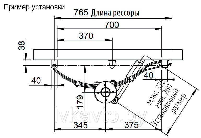 РЕССОРА 5-ЛИСТОВАЯ СКОЛЬЗЯЩАЯ, 450 КГ - фото 5 - id-p224899655