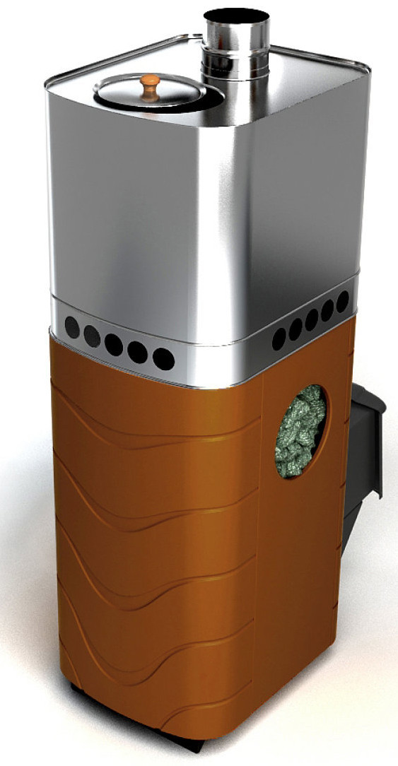 Печь банная Бирюса Carbon ДА ЗК терракота