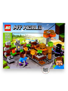 Детский конструктор Minecraft, Майнкрафт "My world" 195 деталей.