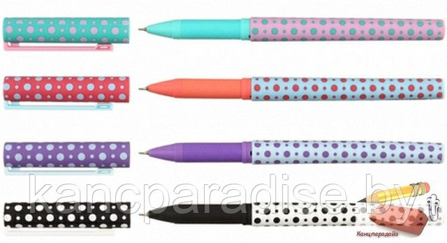 Ручка шариковая Berlingo Funline XL. Dots, 0,7 мм., грип, ассорти, синяя, арт.CBp_07373
