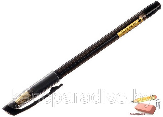 Ручка шариковая Berlingo xGold, 0,7 мм., игольчатый стержень, грип, черная, арт.CBp_07501 - фото 3 - id-p224901921