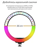 Кольцевая лампа 26 см RGB LED MJ26, фото 6