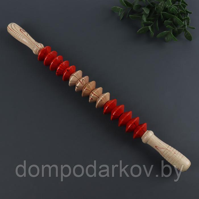 Массажёр «Скалка», универсальный, 47 × 4 см, деревянный - фото 2 - id-p224901950