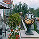 Фанарь садово-парковый на постамент PL3704 «Версаль» малые Feron IP44, черное золото,, фото 7