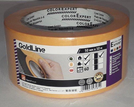 Лента из рисовой бумаги  (60 дней) 50х50 мм, золотая GoldLine  ColorExpert