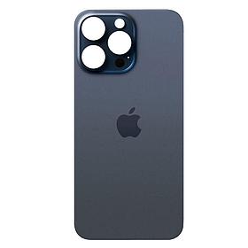 Задняя крышка для Apple iPhone 15 Pro Max (широкое отверстие под камеру), синяя