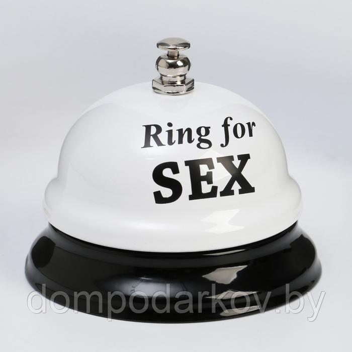 Звонок настольный "Ring for a sex", 7.5 х 7.5 х 6 см, белый