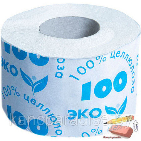 Бумага туалетная со втулкой, 100% целлюлоза 100 метров, арт.100