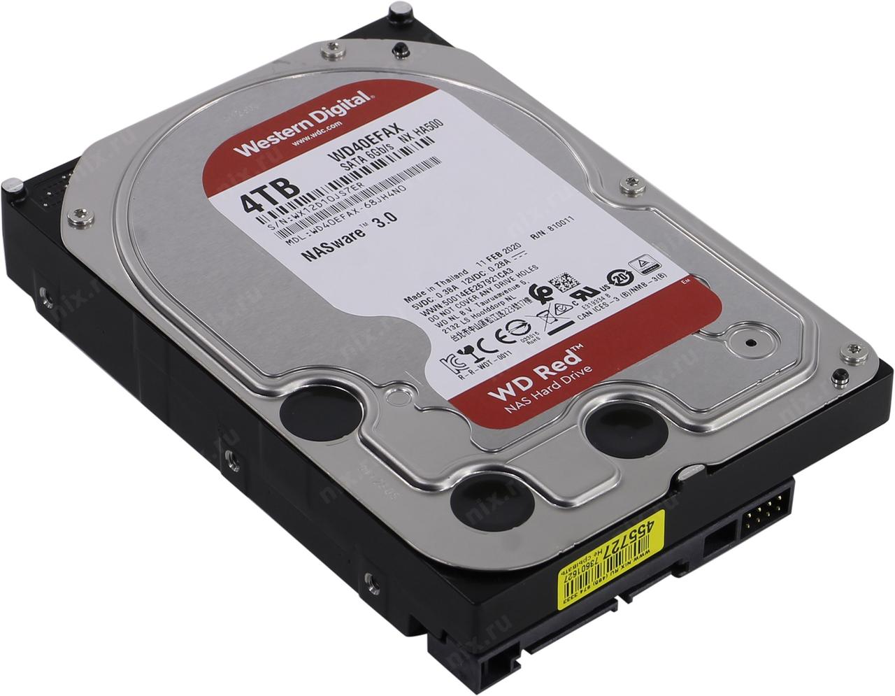 HDD 4 Tb SATA 6Gb/s Western Digital Red WD40EFAX 3.5" 5400rpm 256Mb