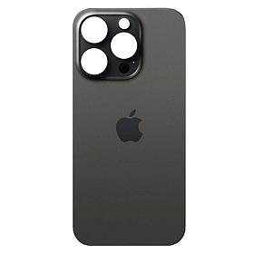 Задняя крышка для Apple iPhone 15 Pro (широкое отверстие под камеру), черная