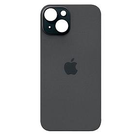 Задняя крышка для Apple iPhone 15 (широкое отверстие под камеру), черная