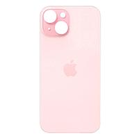 Задняя крышка для Apple iPhone 15 (широкое отверстие под камеру), розовая