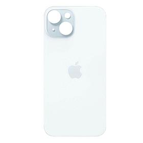 Задняя крышка для Apple iPhone 15 (широкое отверстие под камеру), синяя