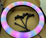 Кольцевая лампа светодиодная RGB 36 см MJ36, фото 7