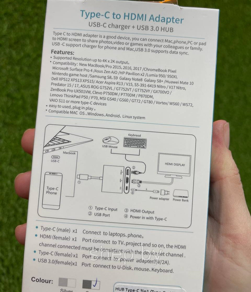 Адаптер 3в1 Type-c to HDMI 4K ULTRA HD - фото 4 - id-p224903731