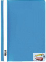 Папка-скоросшиватель Brauberg, А4, 180 мкм., пластиковая, с пр. верхом, голубая, арт.220386