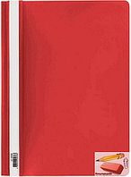 Папка-скоросшиватель Brauberg, А4, 180 мкм., пластиковая, с пр. верхом, красная, арт.220384