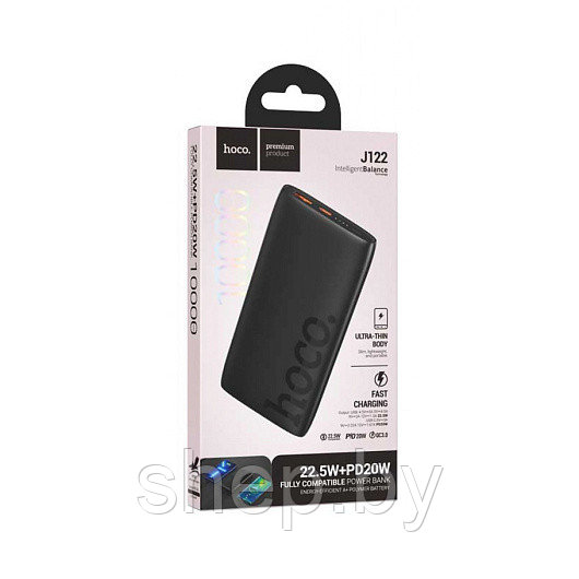 Портативный аккумулятор HOCO J122 Respect 22.5W+PD20W, 3A, 10000 мА ч, черный - фото 7 - id-p224908103