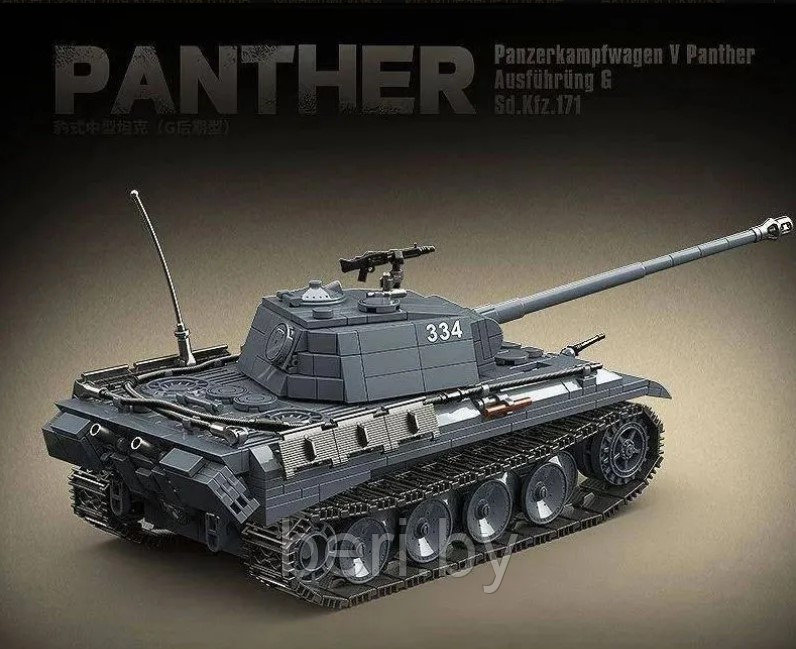 Конструктор 100246 Quanguan Танк Пантера, V Panther, 1180 деталей - фото 4 - id-p224916397