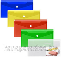 Папка-конверт на кнопке А4 Berlingo Neon, С6, 200 мкм, ассорти, арт.EFb_С6395