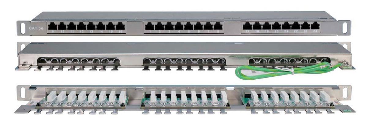 Hyperline PPHD-19-24-8P8C-C5E-SH-110D Патч-панель высокой плотности 19", 0.5U, 24 порта RJ-45, категория 5E, - фото 1 - id-p224926754