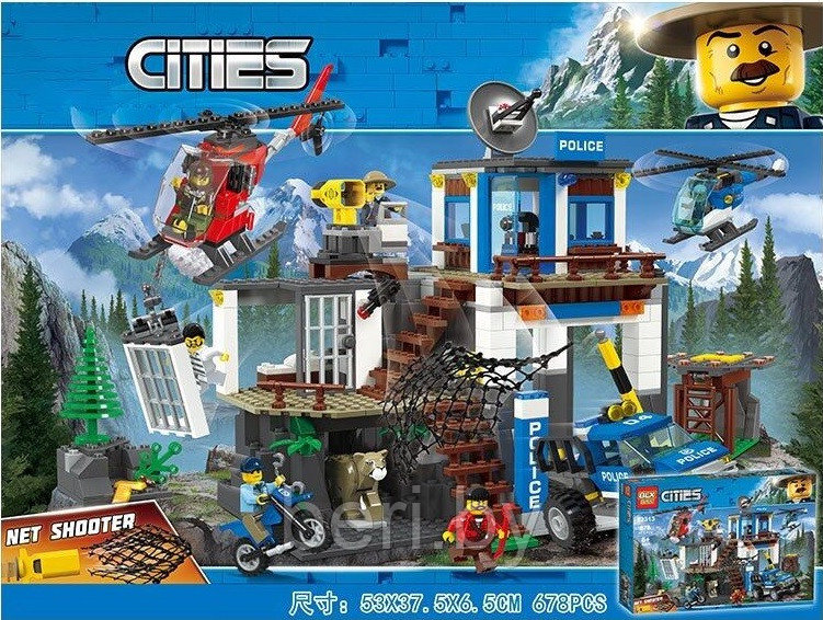 10865 Конструктор Bela Cities "Полицейский участок в горах" 705 деталей, аналог Lego City 60174 - фото 6 - id-p100236746